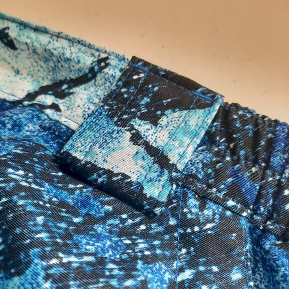 Reel Legends Men’s XX-Large Fishing Shorts Blue Camo Cargo Water Repellent NWT - Picture 6 of 13